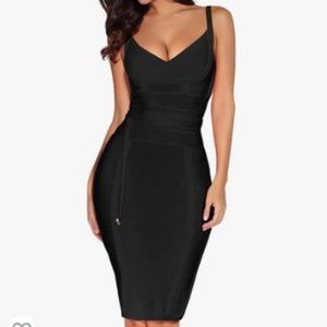 Womens Rayon Belt Detail Bandage Bodycon Party Dress